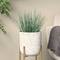 19" Onion Grass Artificial Plant with Black Plastic Pot